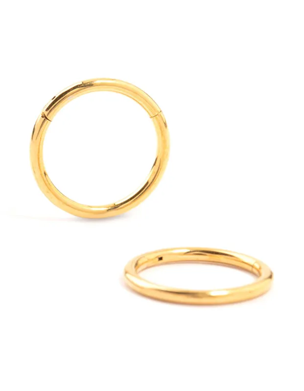 Waterproof Gold Plated Stainless Steel Sleeper Earrings 10 MM sold by lovisa
