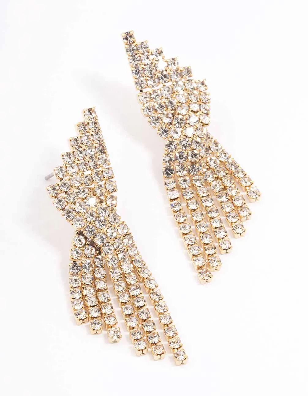Gold Twisted Cupchain Drop Earrings sold by lovisa