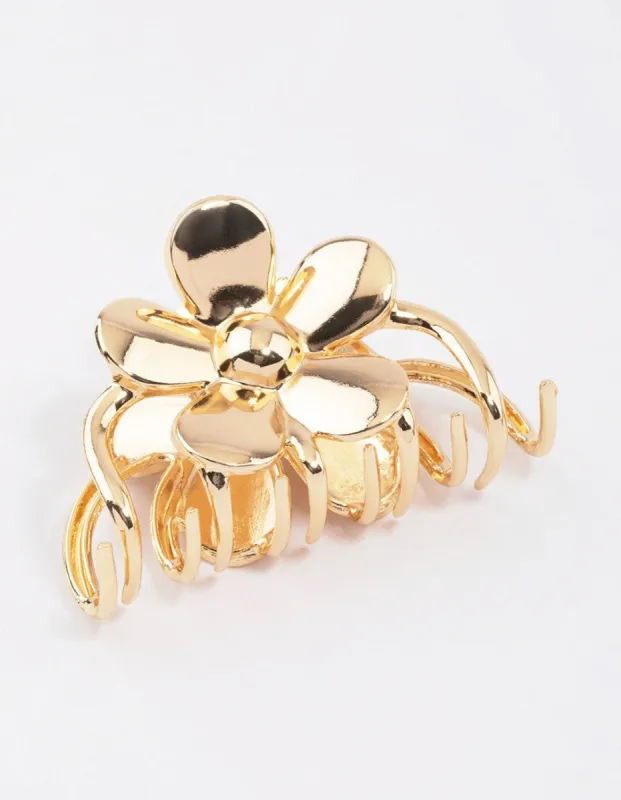 Gold Daisy Hair Claw Clip sold by lovisa