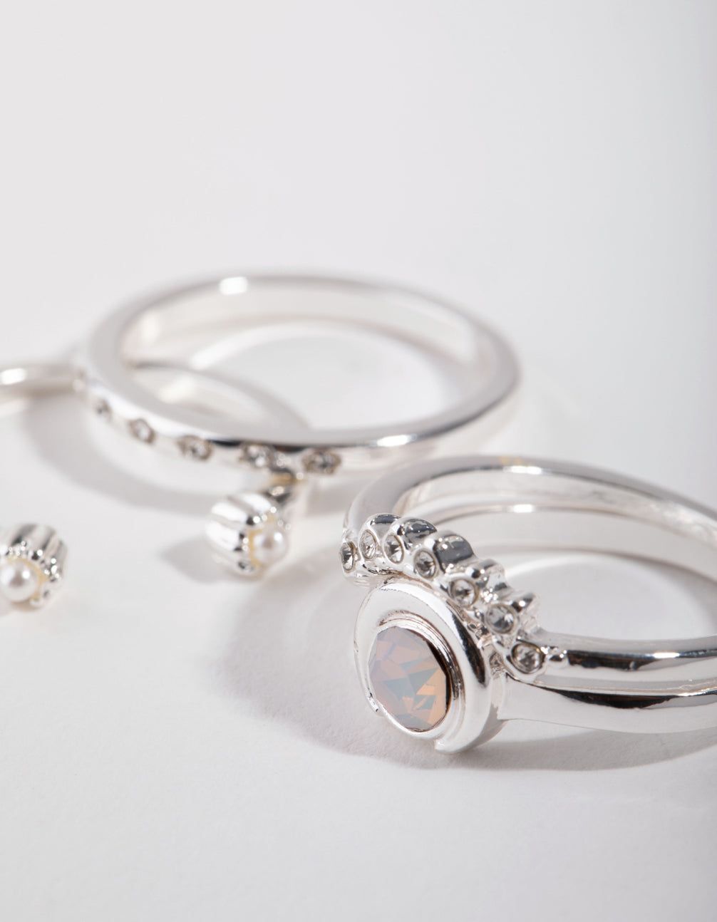 Silver Moon Ring 4-Pack sold by lovisa product image thumbnail 4