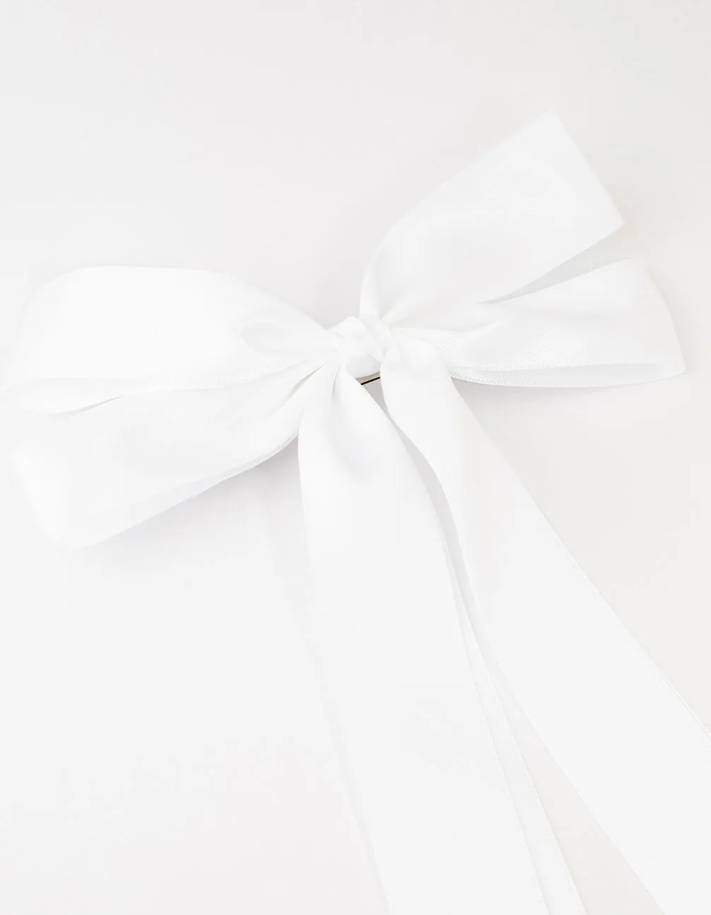 White Fabric Oversized Ribbon Bow Clip sold by lovisa product image thumbnail 2
