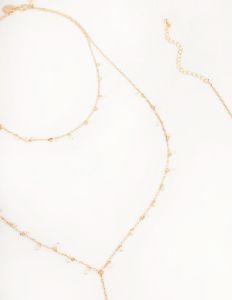 Gold Dainty Pearl Body Chain sold by lovisa
