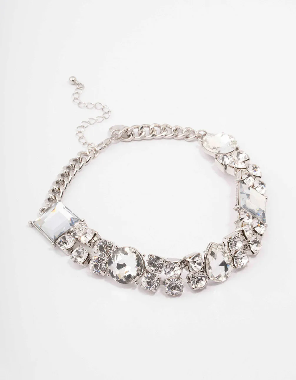 Silver Large Cluster Stone Choker sold by lovisa product image thumbnail 2