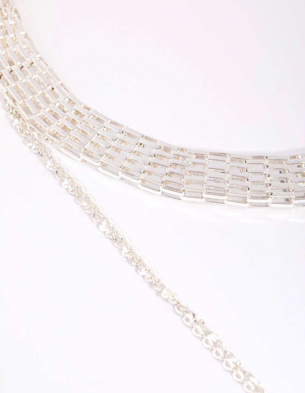 Silver Mesh & Cross Necklace sold by lovisa product image thumbnail 3
