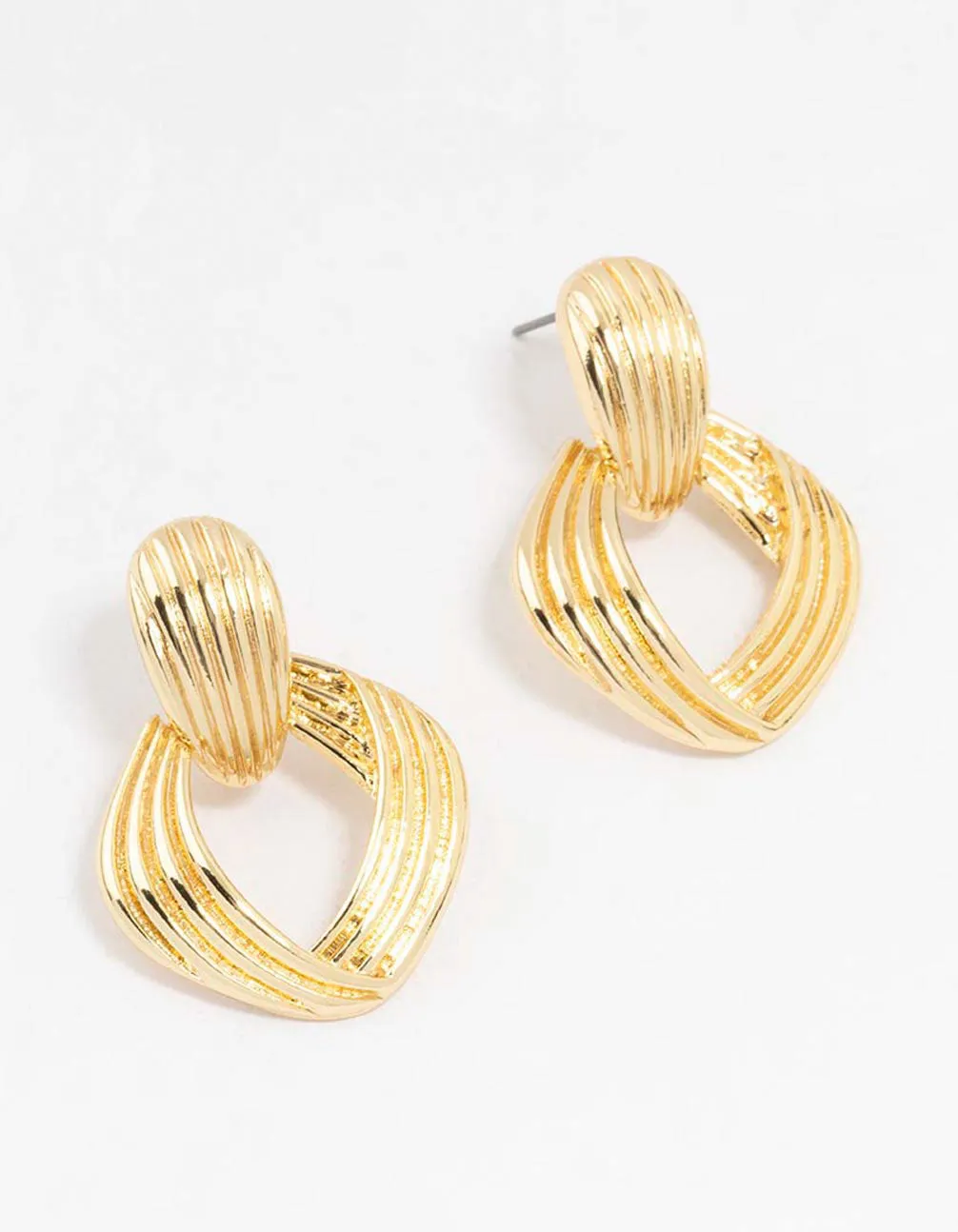 Gold Plated Vintage Door Knocker Stud Earrings sold by lovisa