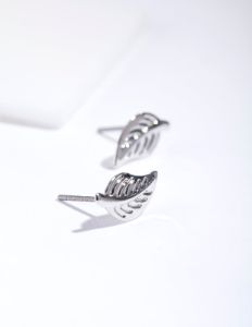 Silver Mini Leaf Stud Earrings sold by lovisa