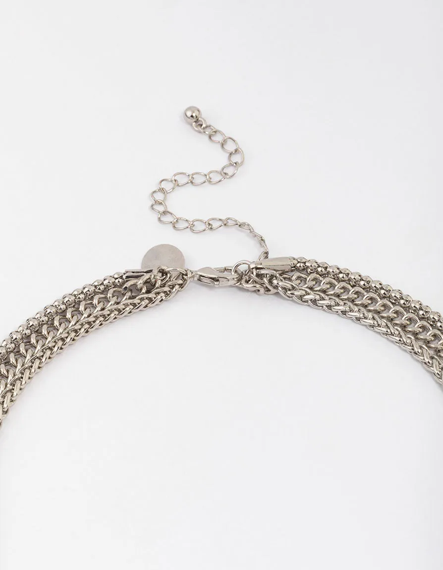 Silver Chain Set Heart Pendant Necklace sold by lovisa product image thumbnail 3