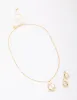 Gold Twisted Ova Necklace & Earring Jewellery Set sold by lovisa