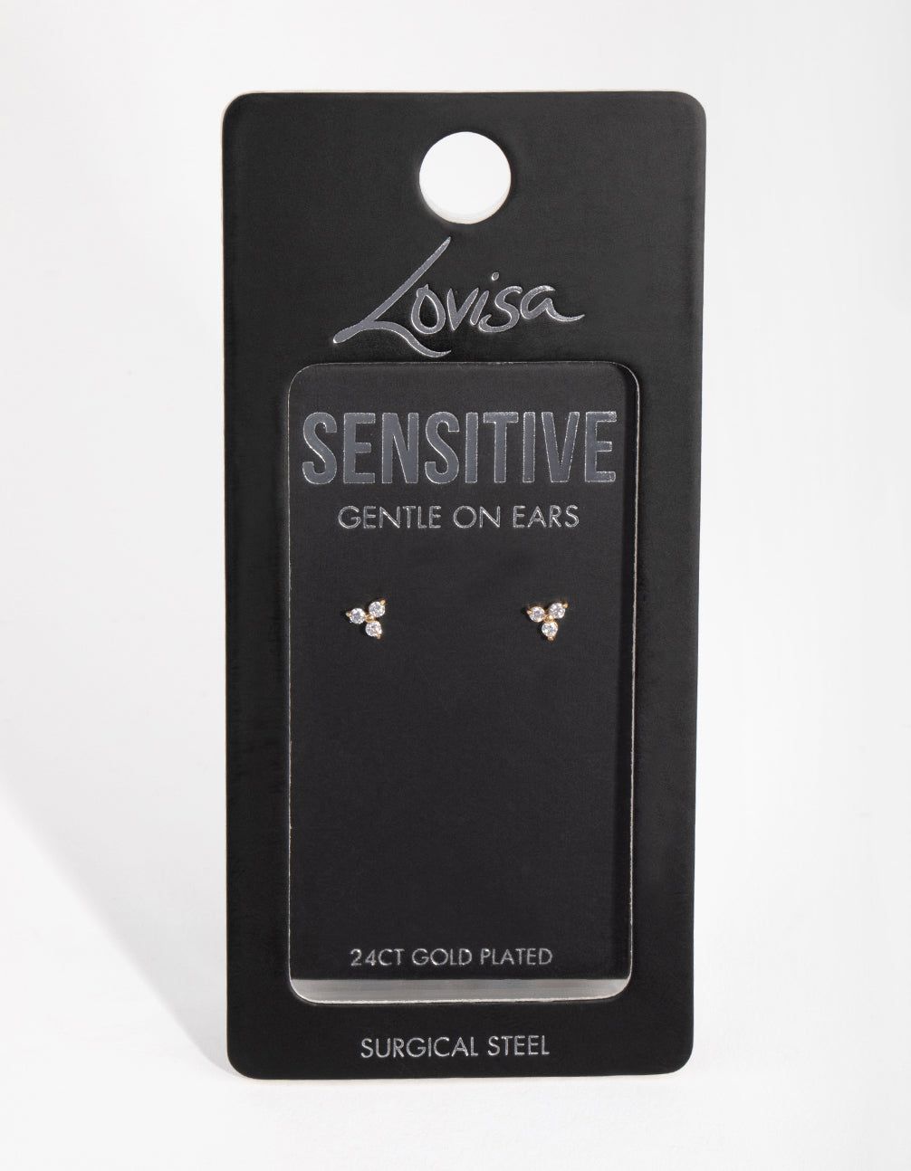 24 Carat Gold Plated Surgical Steel Cubic Zirconia Cluster Stud Earrings sold by lovisa product image thumbnail 5