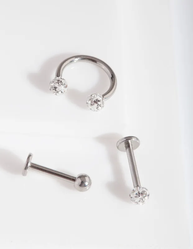 Surgical Steel Disco Ball Barbell Pack sold by lovisa