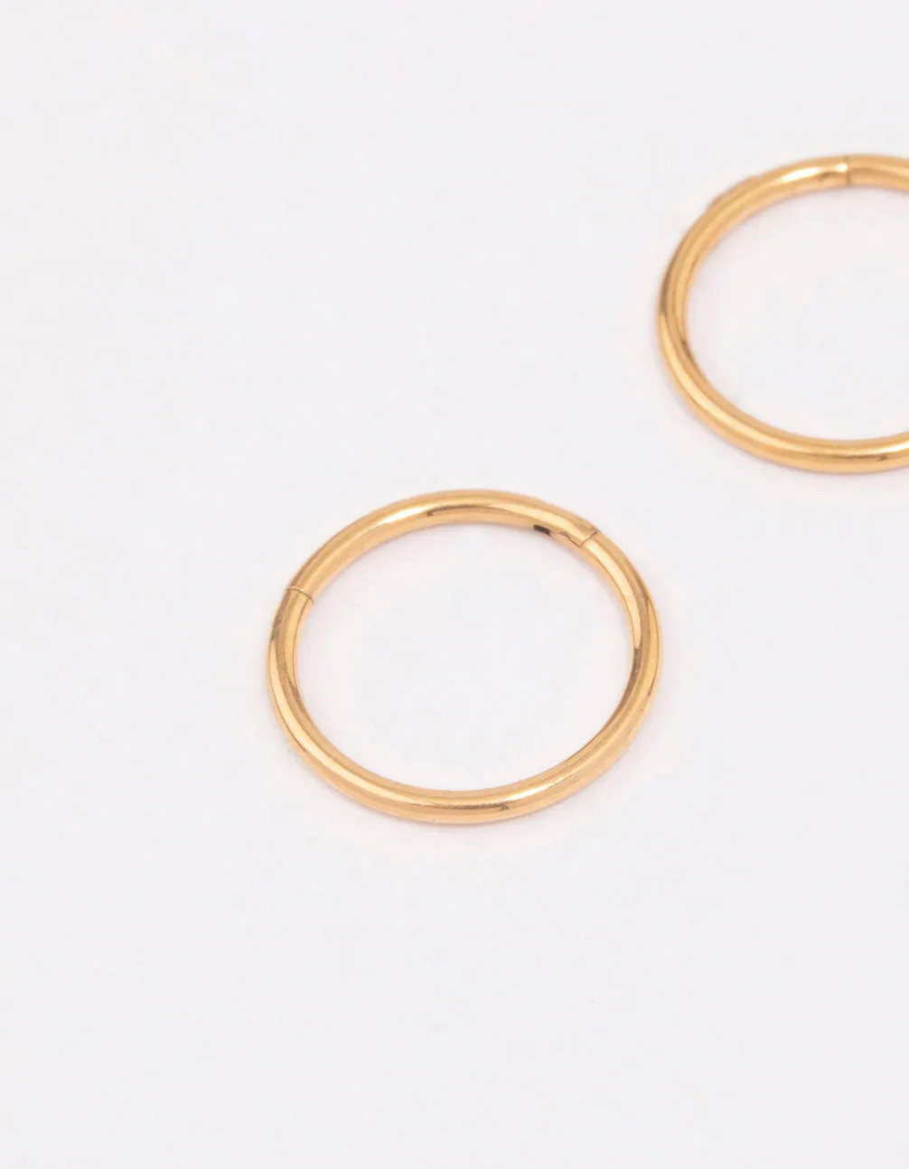 Gold Plated Titanium Sleeper Earrings 8mm sold by lovisa product image thumbnail 2