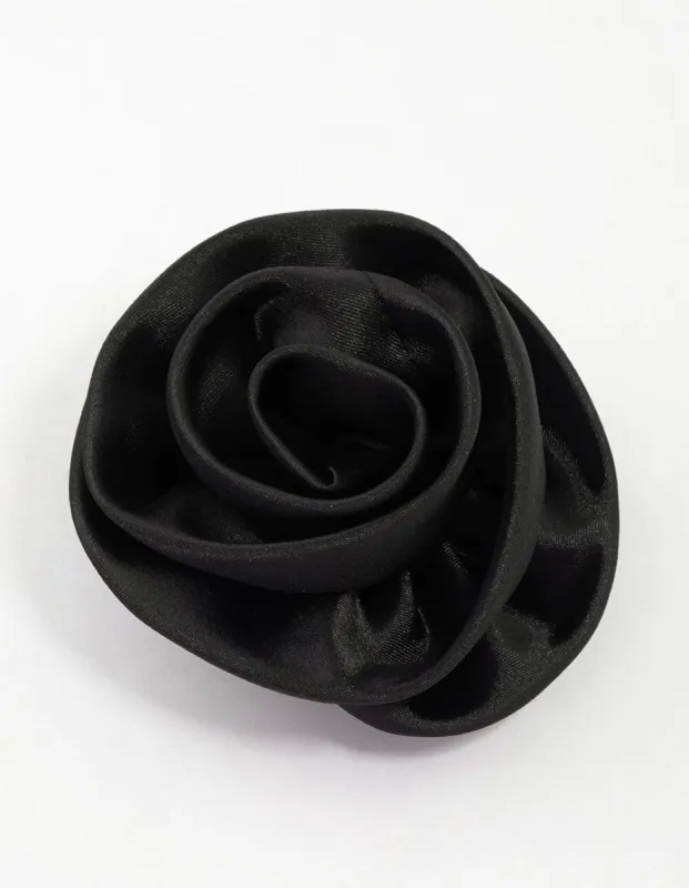 Black Elegant Rose Hair Clip sold by lovisa