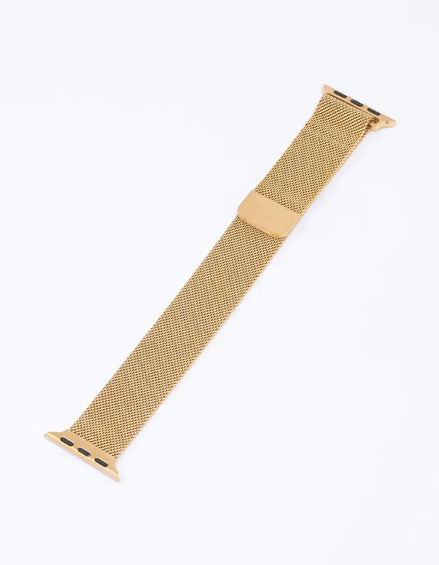 Gold Mesh Watch Band 42/44/45mm sold by lovisa