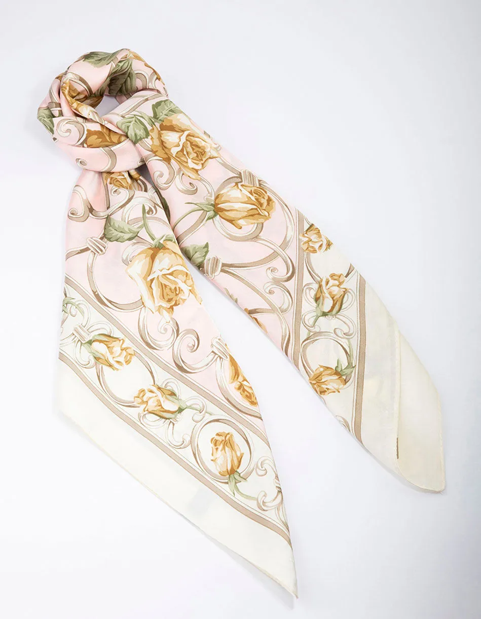 Fabric Floral Chain Printed Scarf sold by lovisa