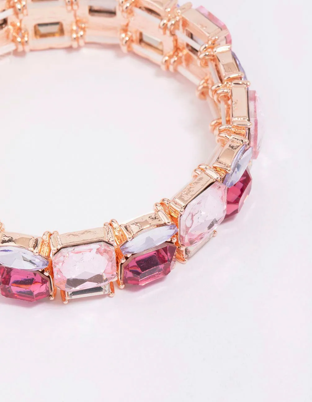 Rose Gold Square Stretch Bracelet sold by lovisa product image thumbnail 4