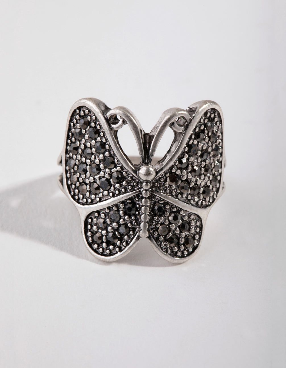 Silver Black Detailed Butterfly Ring sold by lovisa product image thumbnail 2