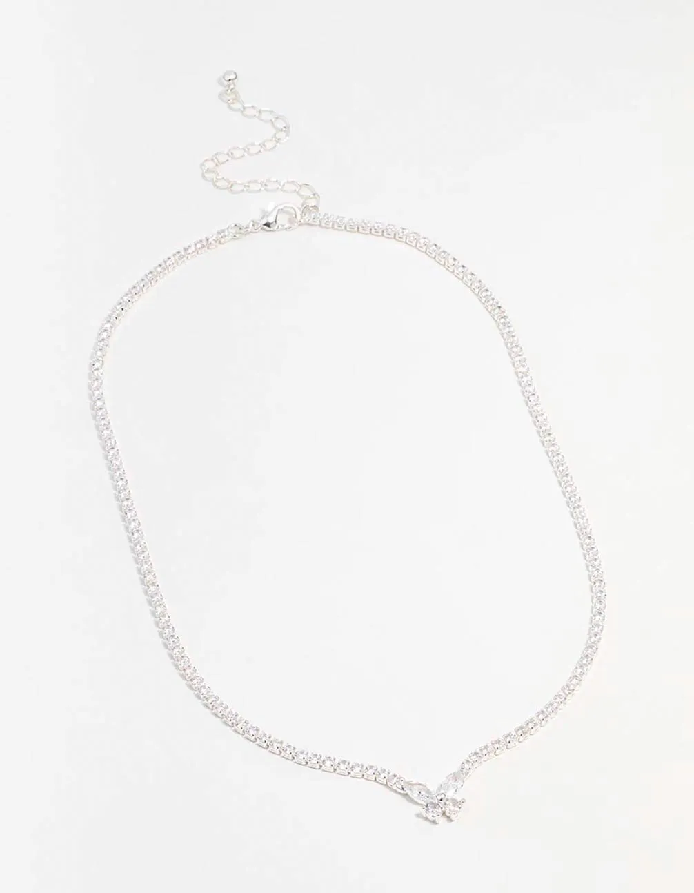 Silver Cubic Zirconia Butterfly Necklace sold by lovisa product image thumbnail 2