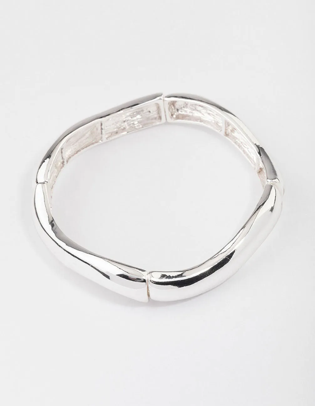 Silver Wavy Stretch Bracelet sold by lovisa