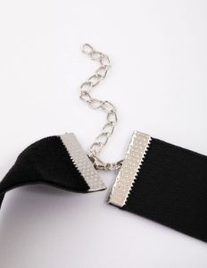 Black Diamante Mini Flower Choker sold by lovisa