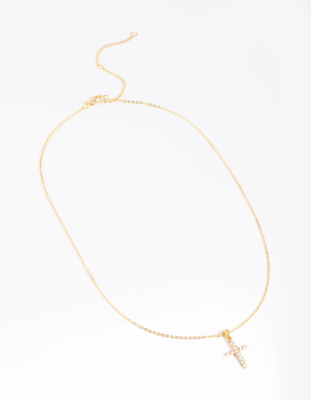 Gold Plated Cubic Zirconia Cross Necklace sold by lovisa product image thumbnail 3