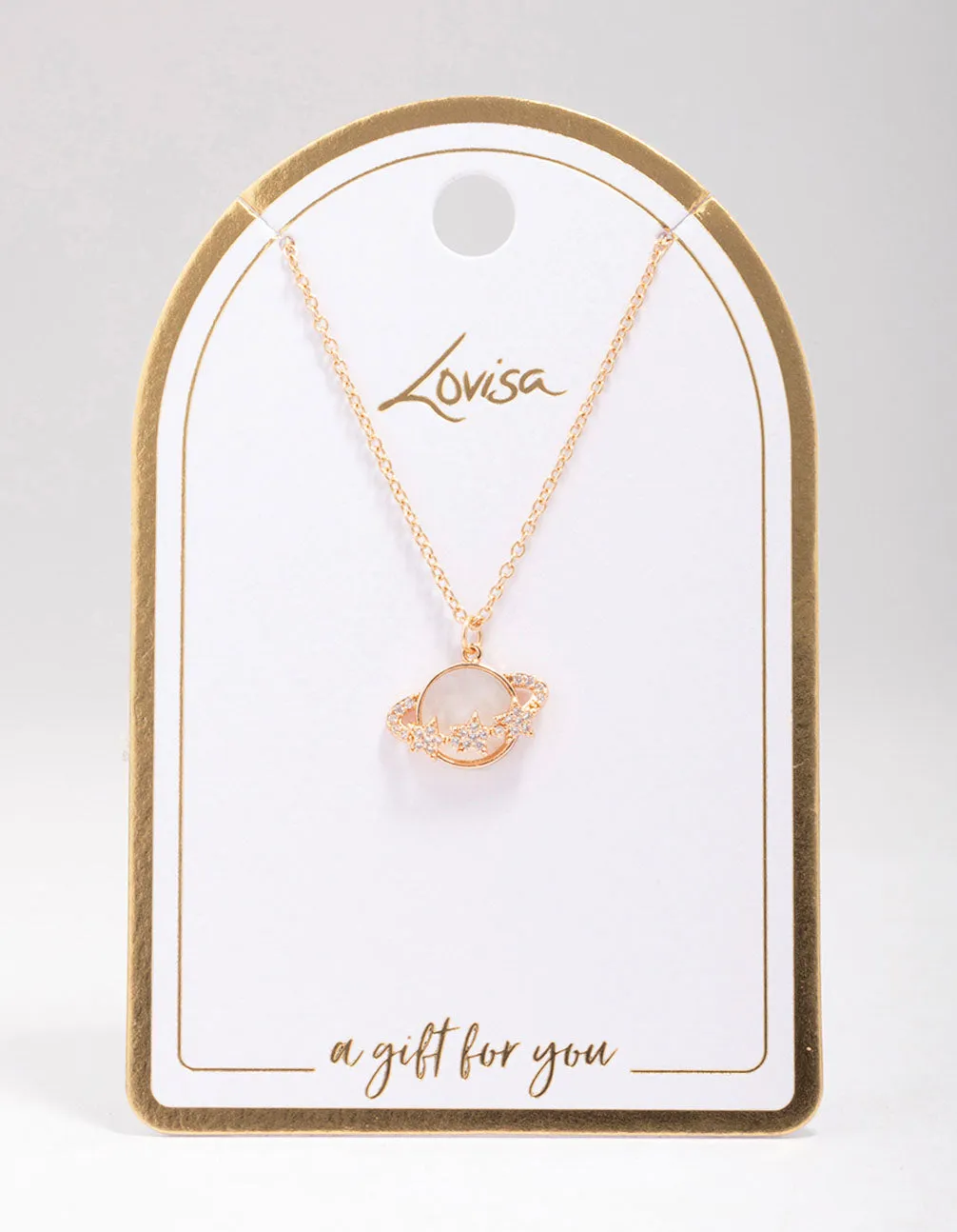 Gold Planet Shell Pendant Necklace sold by lovisa product image thumbnail 2