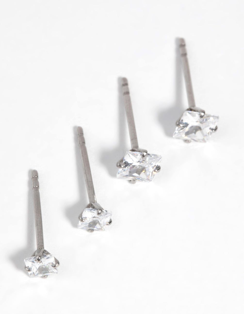 Gold-Plated Square Stud Earring Set sold by lovisa