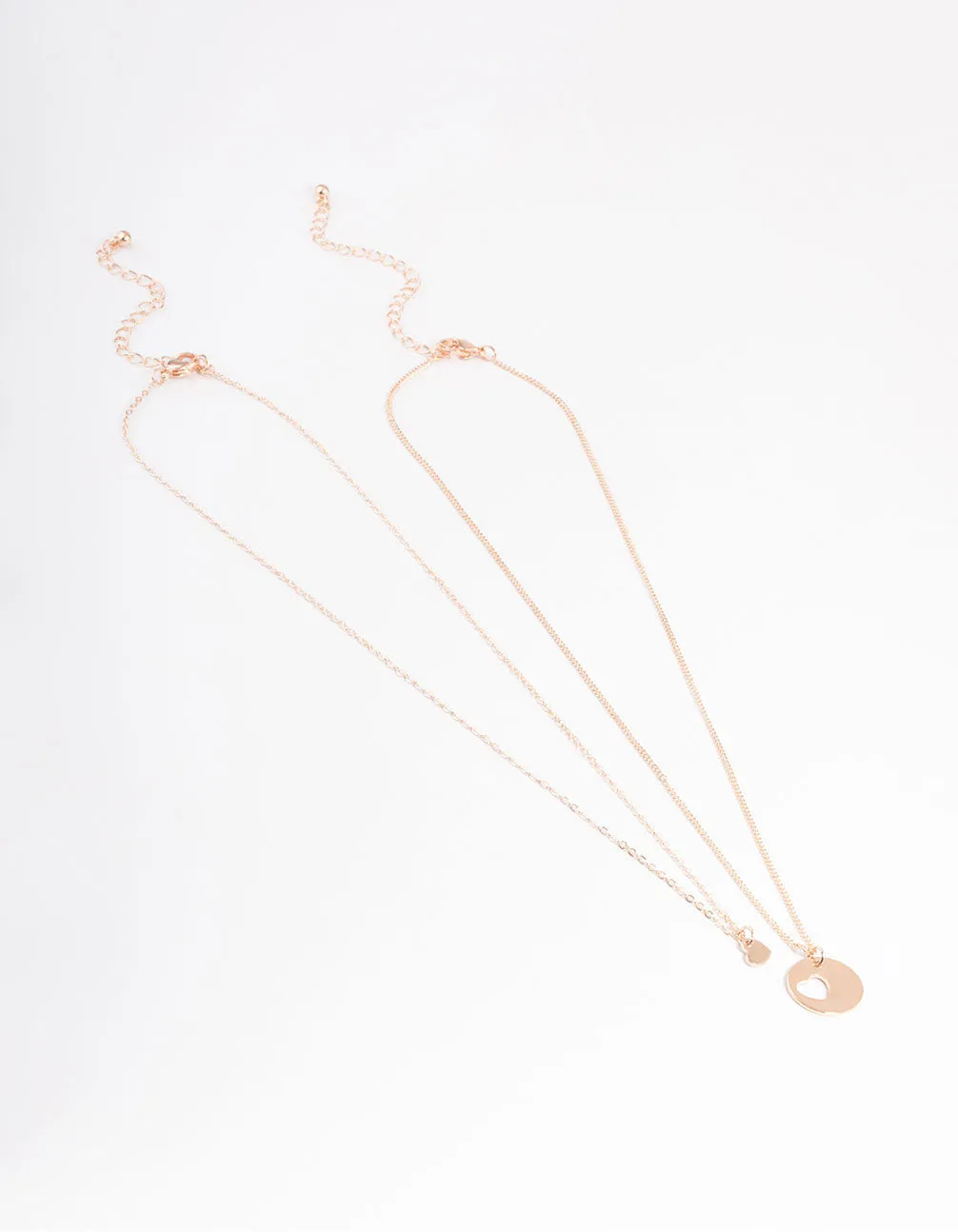 Rose Gold Heart Disc Cut Out Necklace Pack sold by lovisa product image thumbnail 3