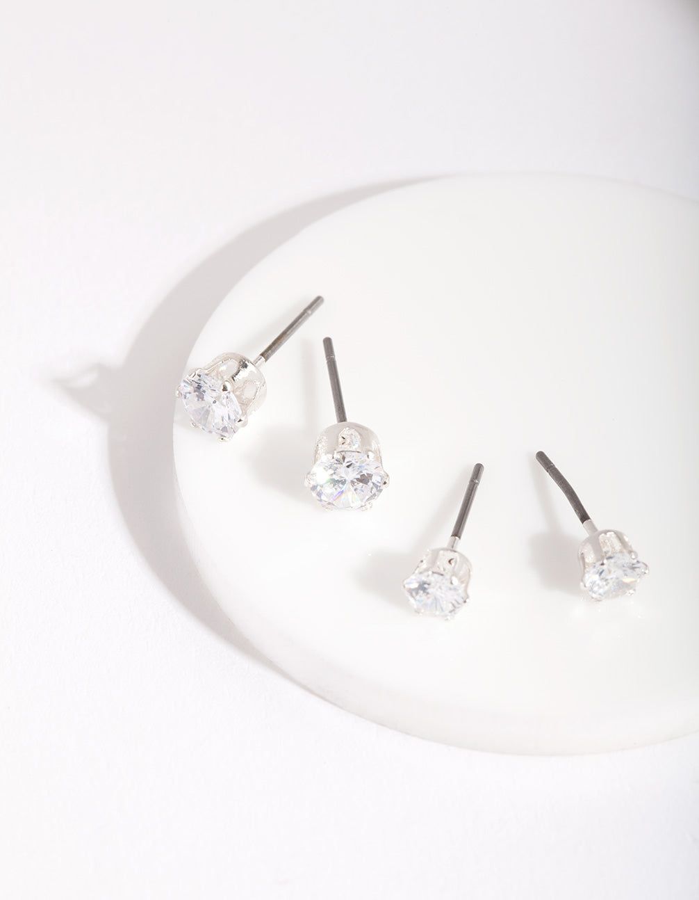 Silver Cubic Zirconia Round Stud Earring Pack sold by lovisa