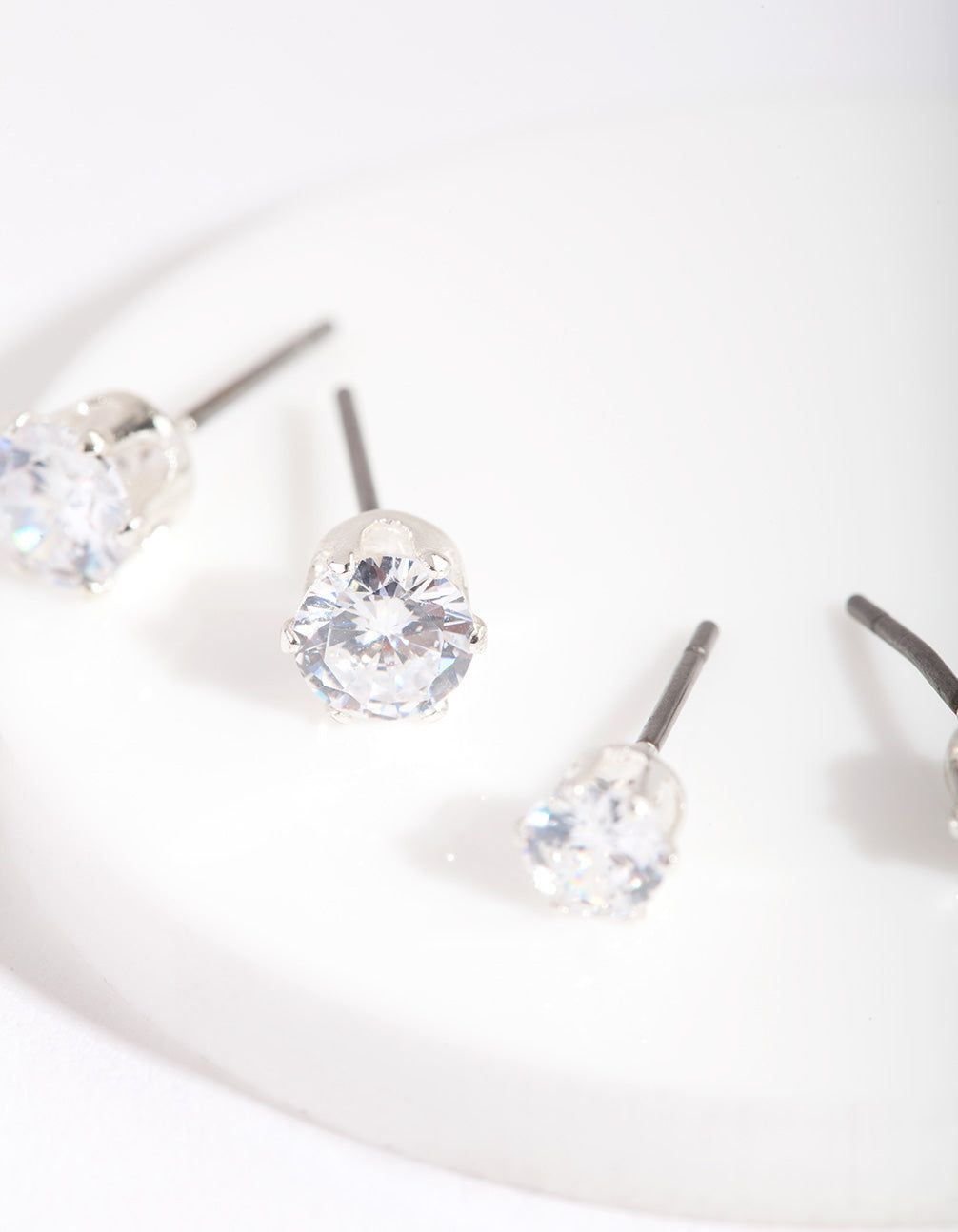 Silver Cubic Zirconia Round Stud Earring Pack sold by lovisa product image thumbnail 2