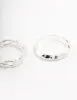Silver Plated Chain Link Stacking Ring Pack sold by lovisa