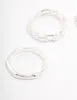 Silver Plated Chain Link Stacking Ring Pack sold by lovisa