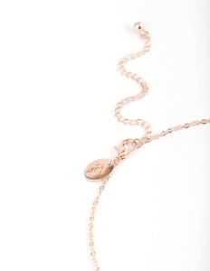 Rose Gold Dainty Butterfly & Diamante Necklace sold by lovisa
