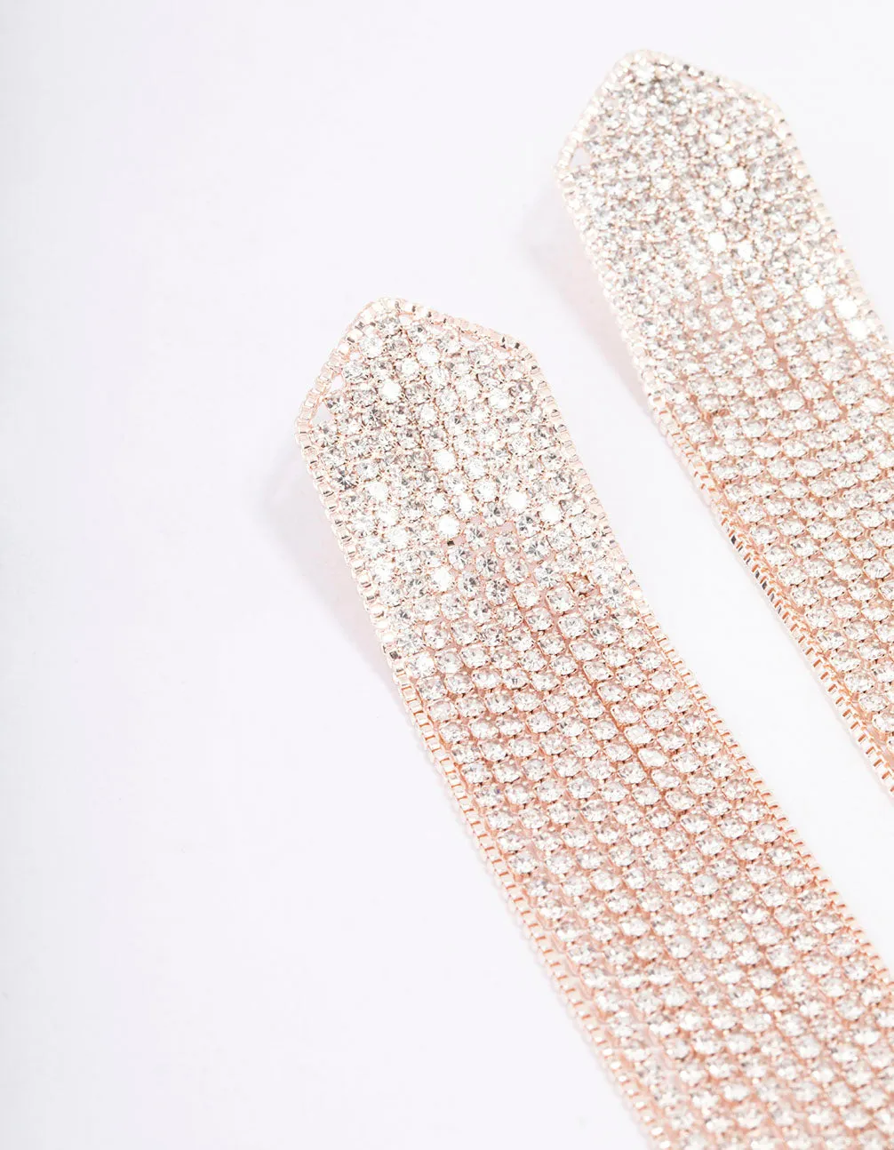 Rose Gold Cupchain Pointed Drop Earrings sold by lovisa product image thumbnail 2