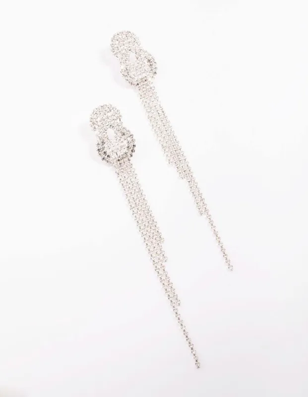 Silver Twisted Cup Chain Drop Earrings sold by lovisa