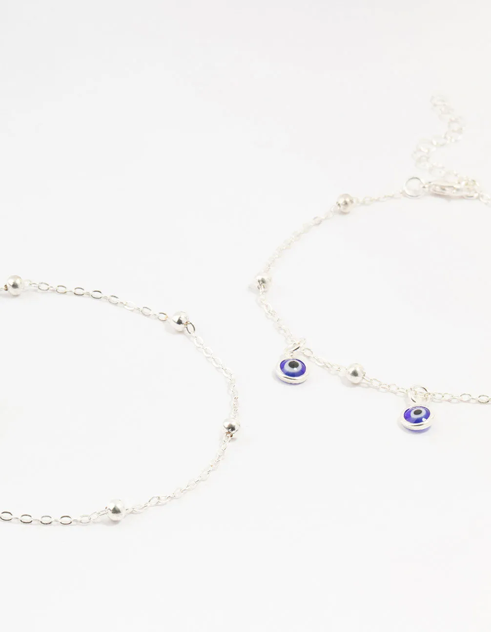 Silver Evil Eye Anklets 2-Pack sold by lovisa product image thumbnail 2