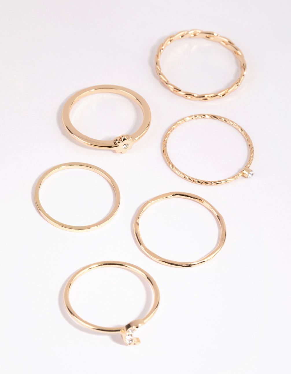 Gold Fine Celestial Ring Pack sold by lovisa