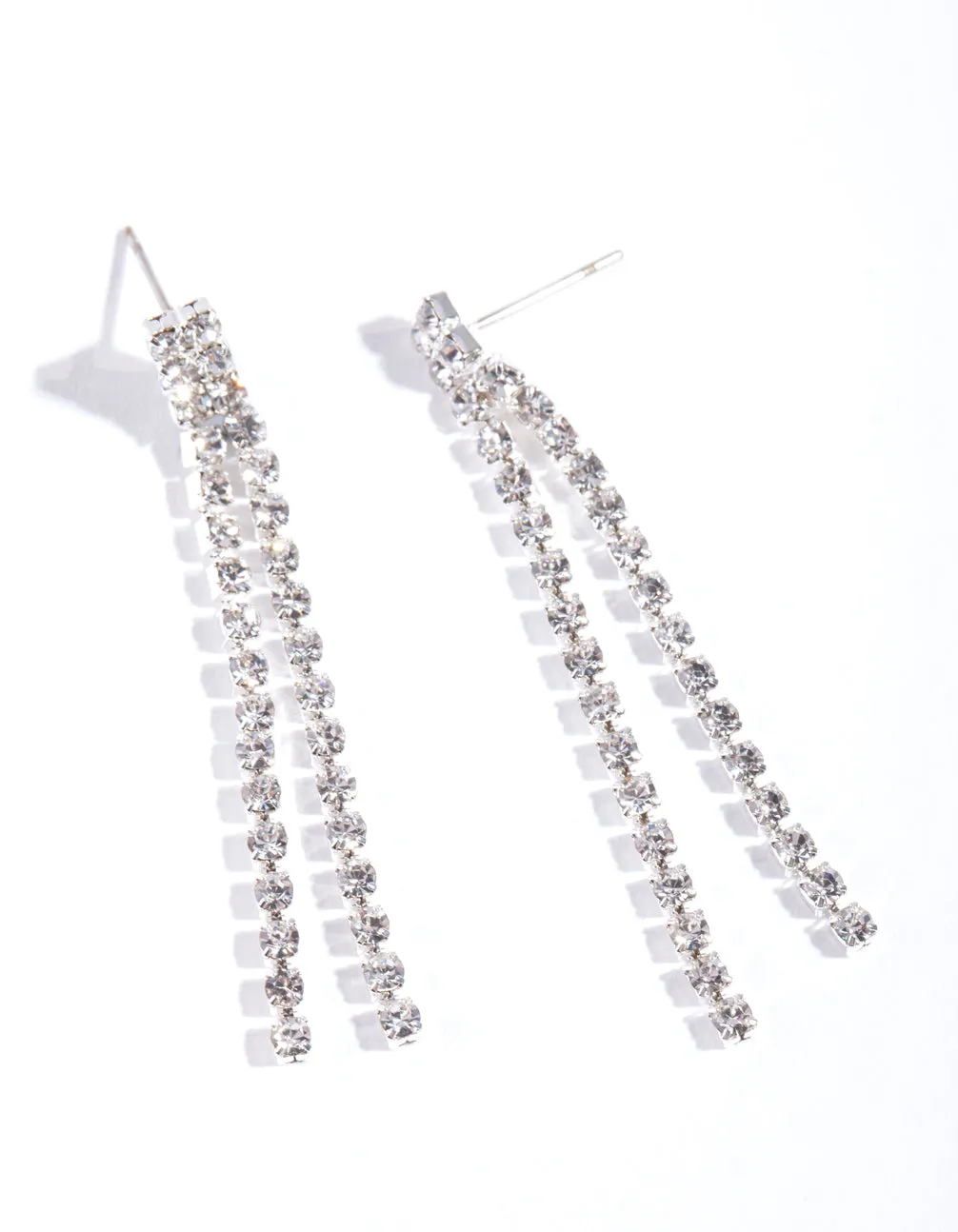 Silver Mini diamante Earrings sold by lovisa