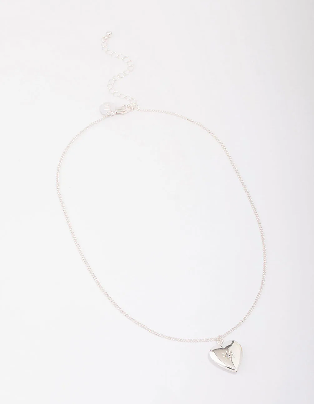 Silver Heart Locket Pendant Necklace sold by lovisa product image thumbnail 2