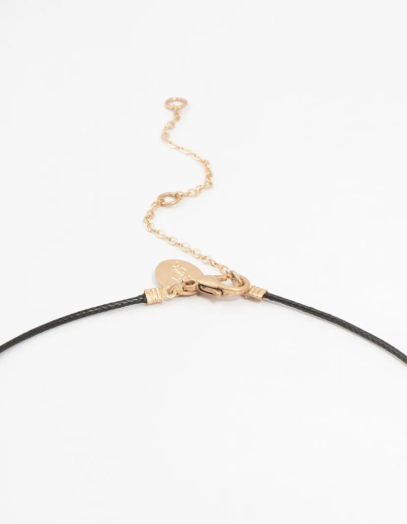 Worn Gold Locket Cord Necklace sold by lovisa product image thumbnail 3