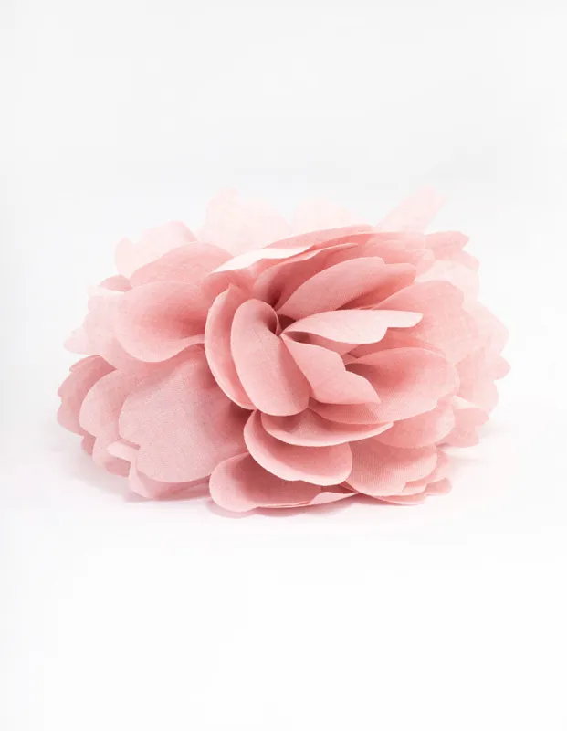 Blush Fabric Large Rose Hair Claw sold by lovisa