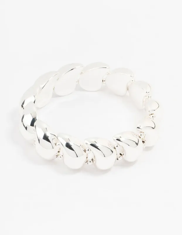 Silver Teardrop Stretch Bracelet sold by lovisa