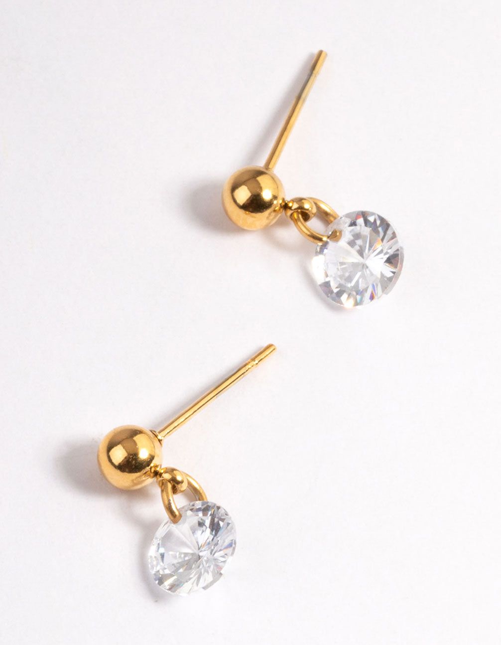 Gold Plated Cubic Zirconia Floating Drop Earrings sold by lovisa