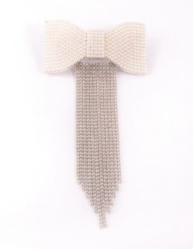Pearl Bow Drape Clip sold by lovisa