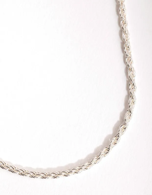 Silver French Rope 45cm Necklace sold by lovisa