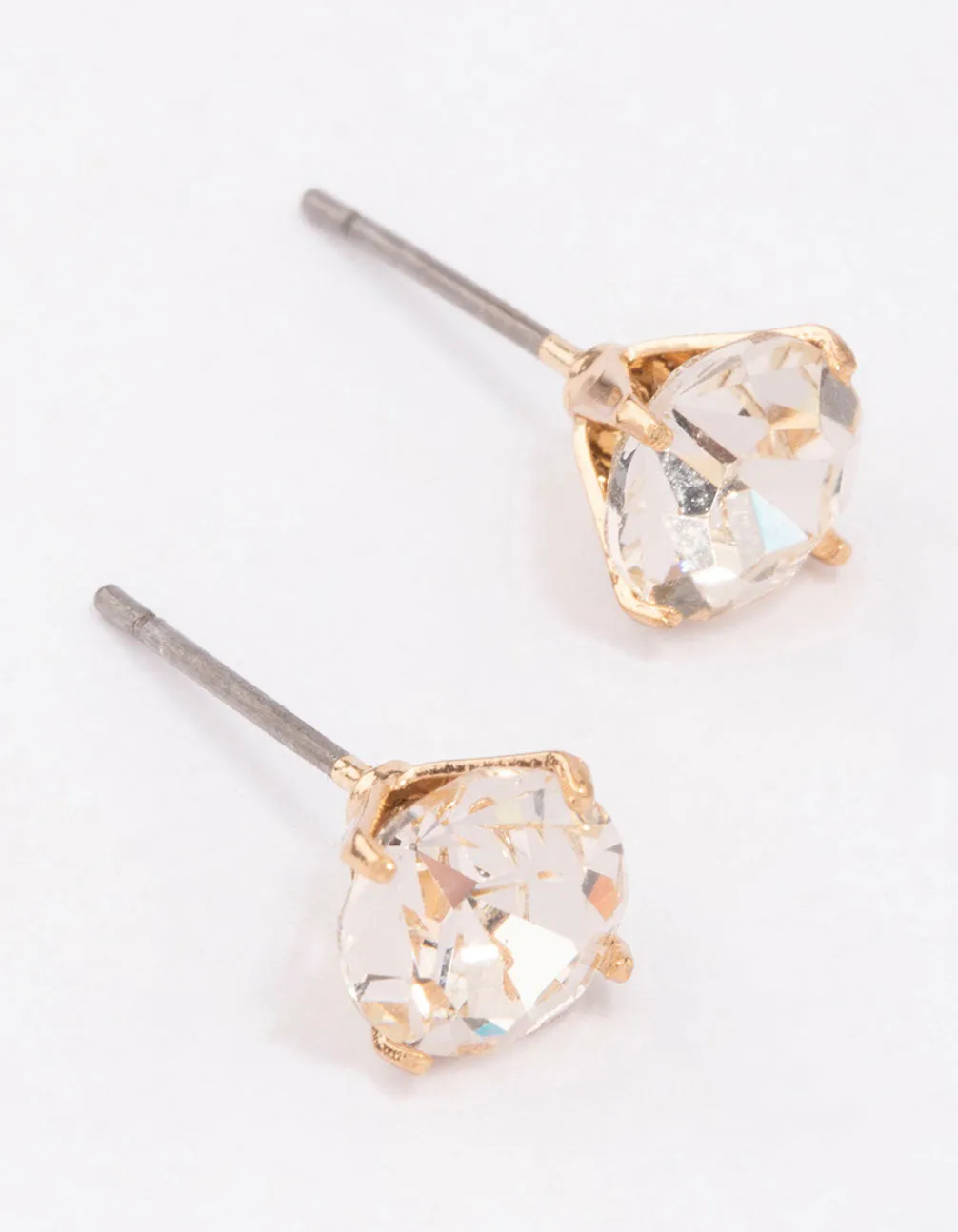 Gold Pear Champagne Stud Earrings 7mm sold by lovisa