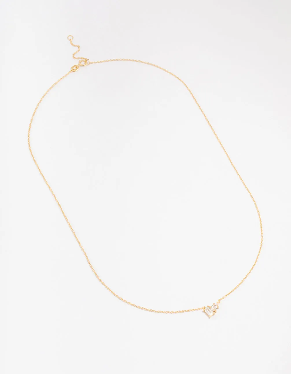 Gold Plated Sterling Silver Cubic Zirconia Pear Pendant Necklace sold by lovisa product image thumbnail 2