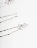 Silver Plated Cubic Zirconia Marquise Leaf Hair Pins Pack sold by lovisa