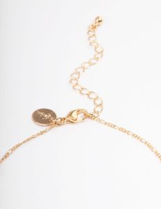 Gold Cubic Zirconia Diamante & Coin Drop Anklet sold by lovisa