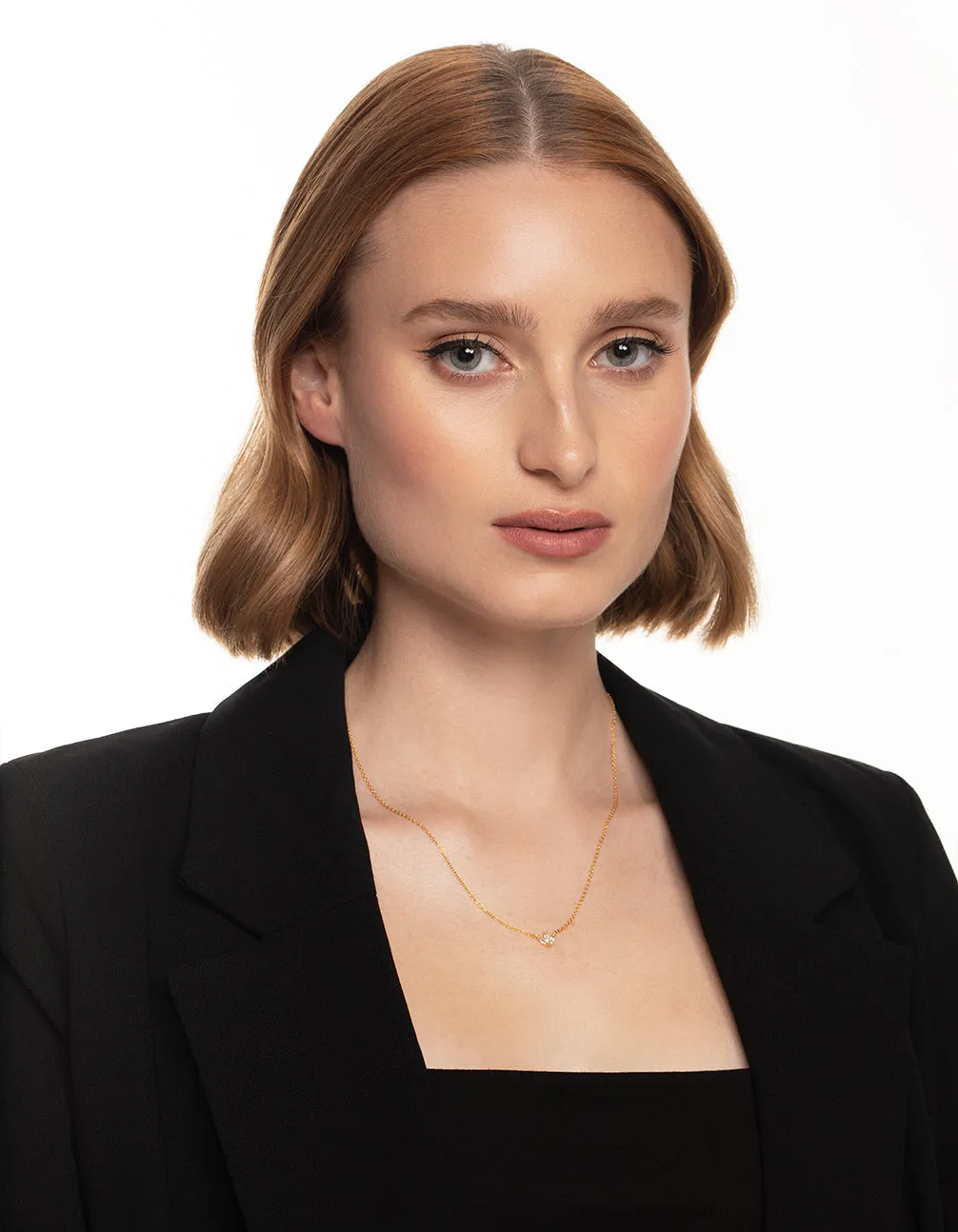 Gold Plated Sterling Silver Cubic Zirconia Marquise Trio Necklace sold by lovisa product image thumbnail 2