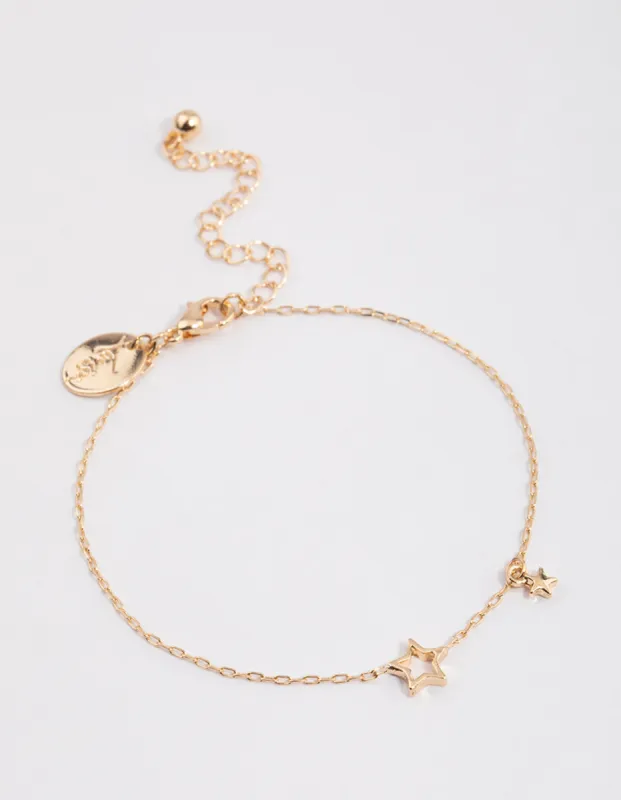 Gold Celestial Star Bracelet sold by lovisa